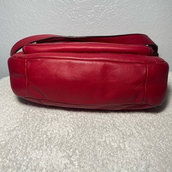 Coach Red Wine Taylor leather mini flap crossbody - Picture 4 of 12